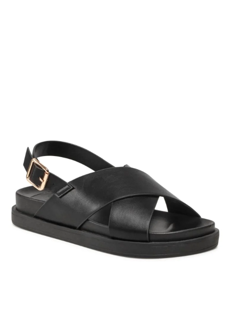 Sandale dama,  209969191, Negru, Piele ecologica, Negru