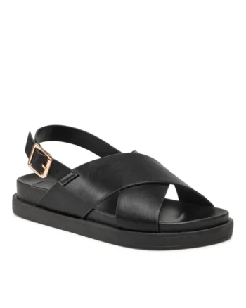 Sandale dama,  209969191, Negru, Piele ecologica, Negru