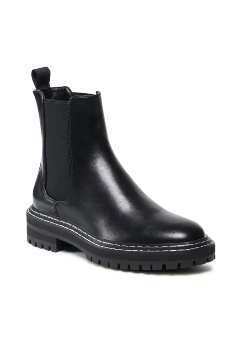Ghete Chelsea dama  Piele ecologica, Negru