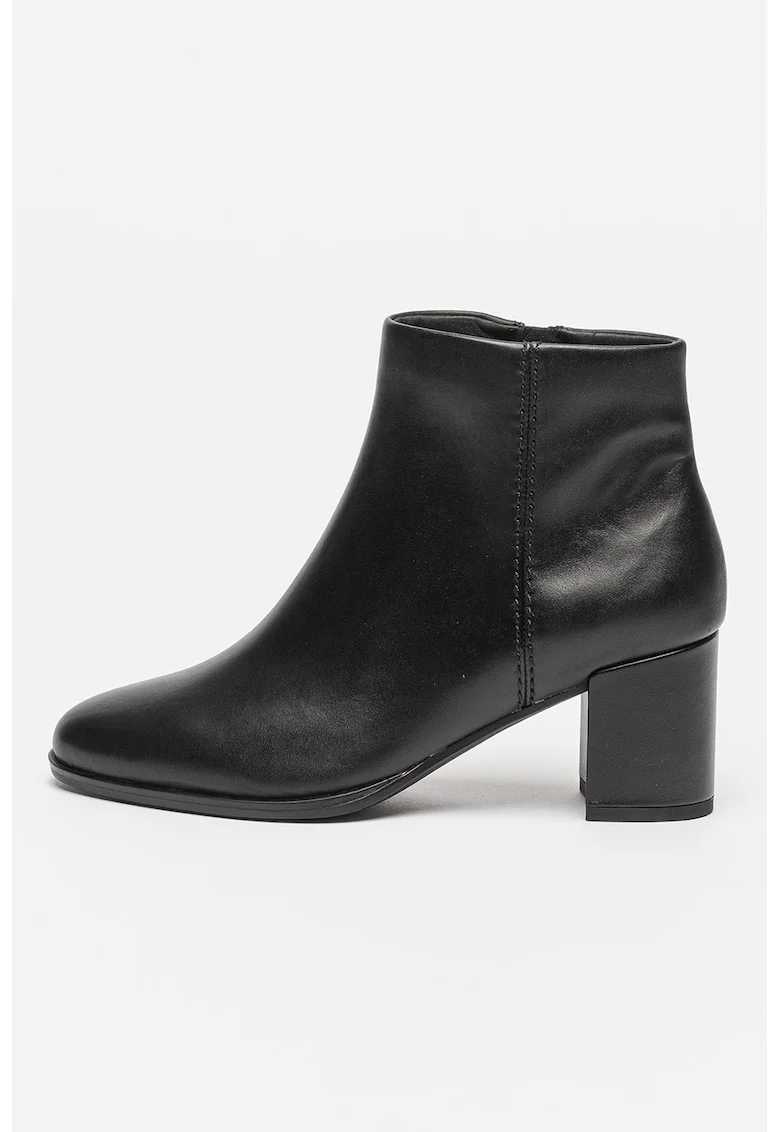 Botine cu toc masiv Freva, Negru