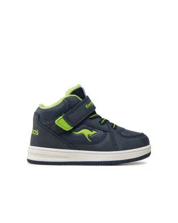 Pantofi copii,  33624, Piele ecologica, Verde | Negru
