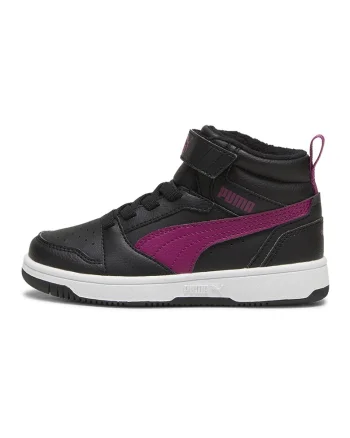 Pantofi sport de piele ecologica Rebound V6 Mid WTR AC+ PS, Negru/Violet