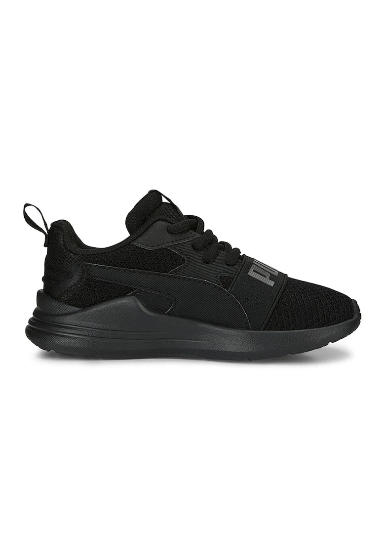 Pantofi sport din material textil cu logo contrastant Wired Run, Negru