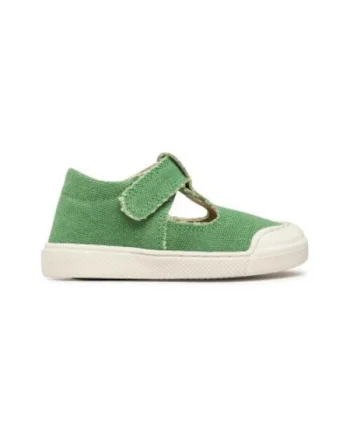 Mocasini copii,  Textil, Verde, Verde