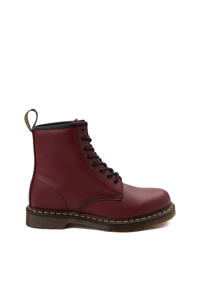 Bocanci unisex, Dr Martens, Piele naturala, Rosu,