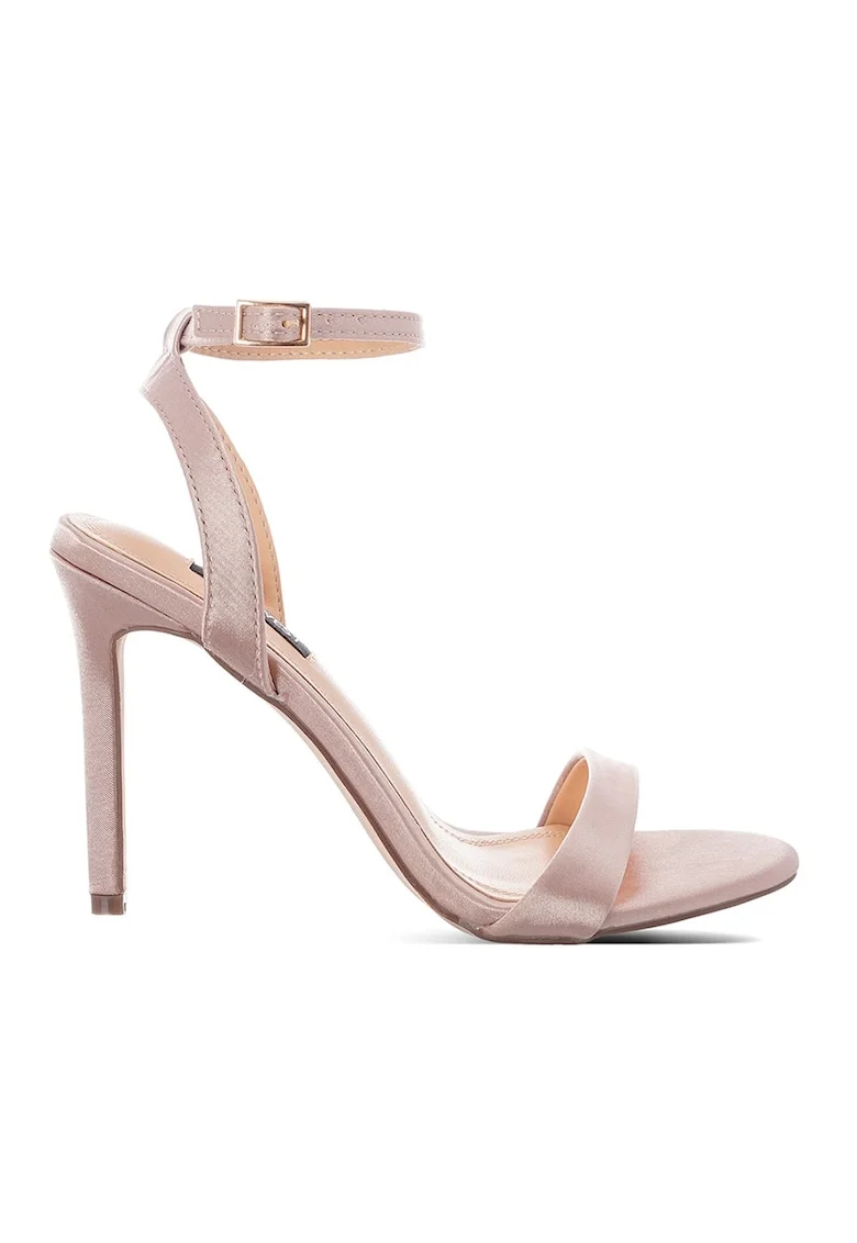 Sandale din satin cu toc stiletto Imelle, Roz