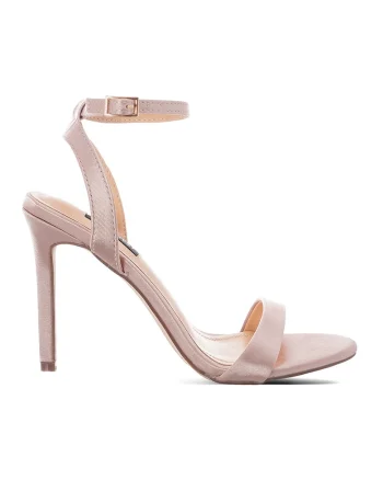 Sandale din satin cu toc stiletto Imelle, Roz