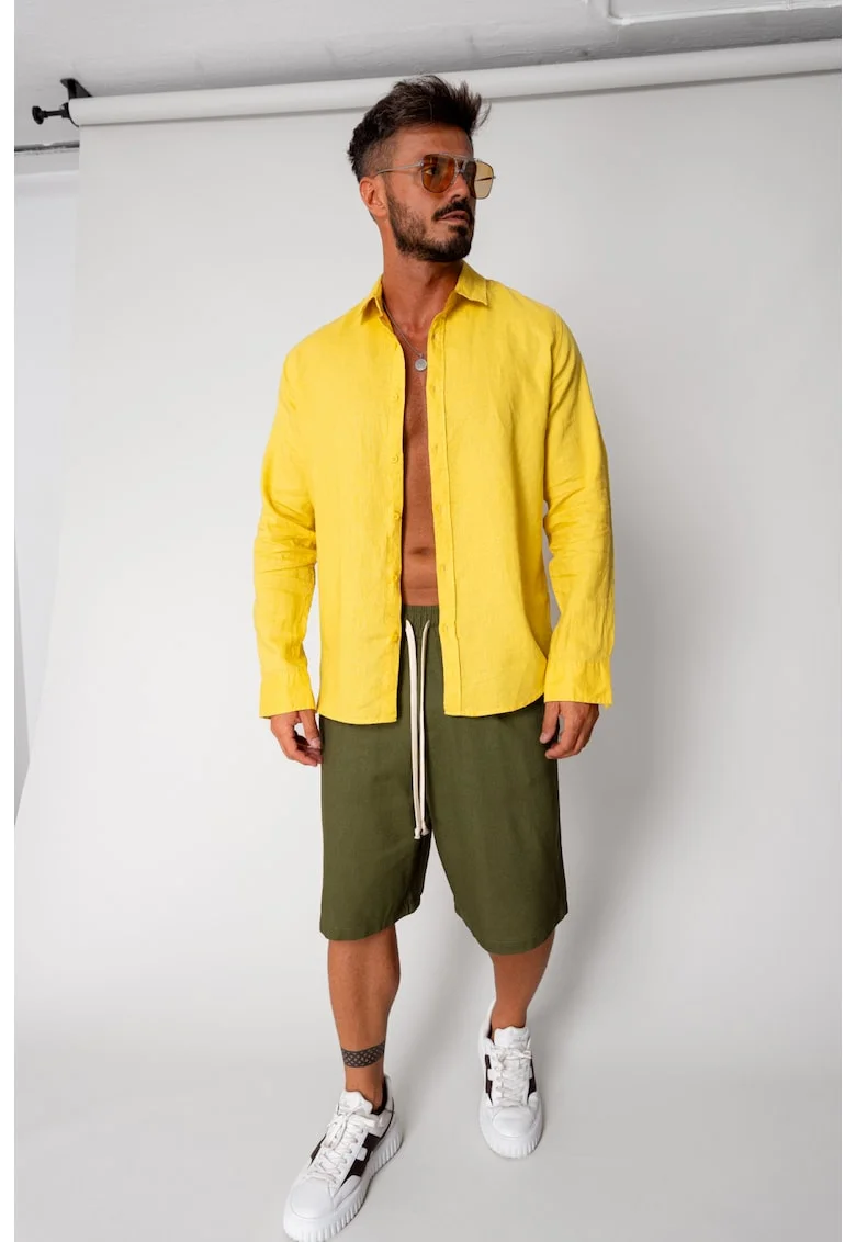Pantaloni scurt din IN cu snur Kaki 17256, Kaki