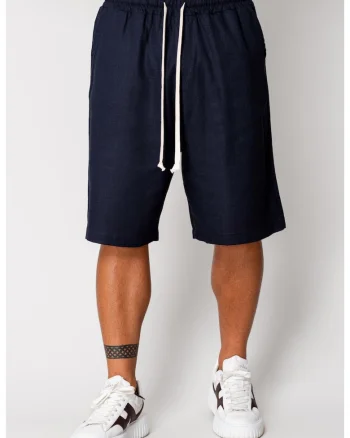 Pantaloni scurt din IN cu snur Navy 17238, Bleumarin