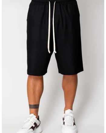 Pantaloni scurt din IN cu snur Black 17252, Negru
