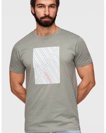 Tricou regular-fit cu imprimeu pe partea din fata, Alb/Gri marmorat