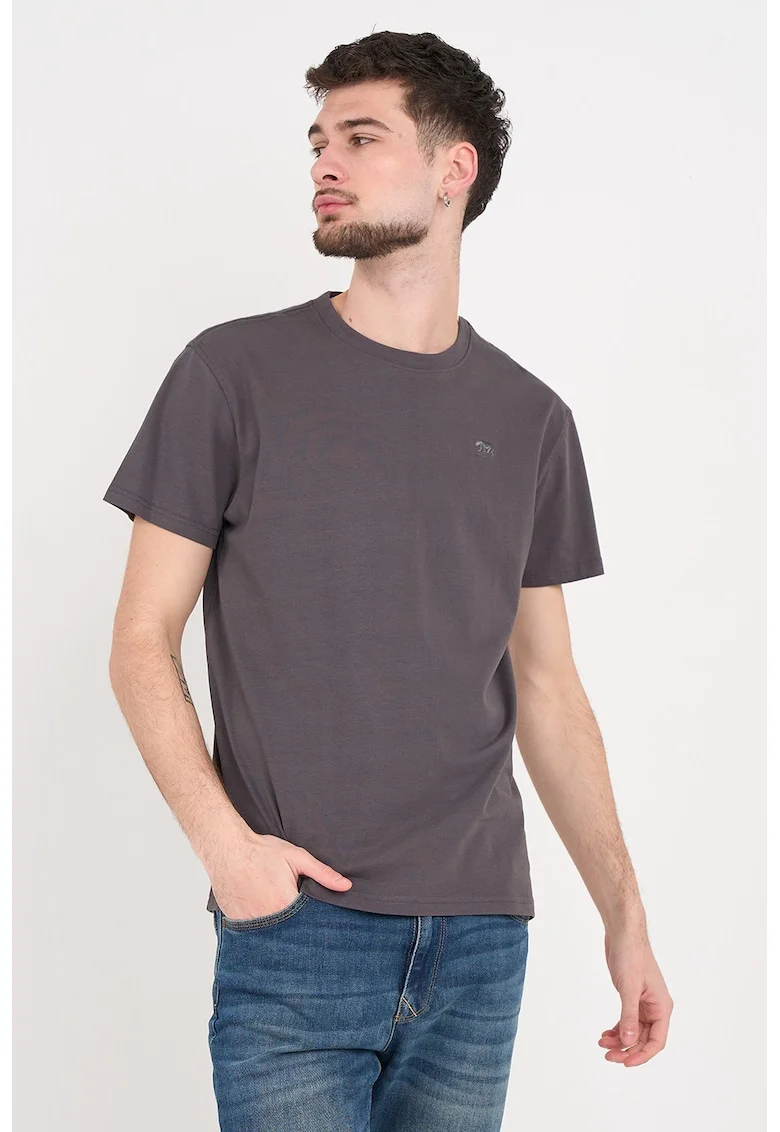 Tricou cu decolteu la baza gatului, Violet inchis
