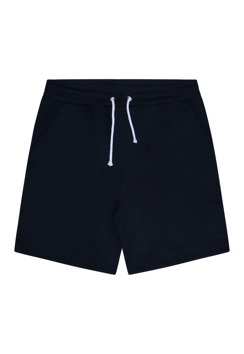 ELLESS, Pantaloni scurti uni din amestec de bumbac, Negru