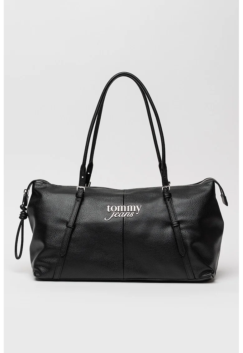 Geanta tote de piele ecologica Bolt, Negru