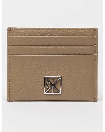 Portcart de piele cu protectie RFID, Maro taupe