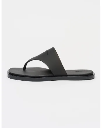 Papuci flip-flop cu bareta lata, Negru