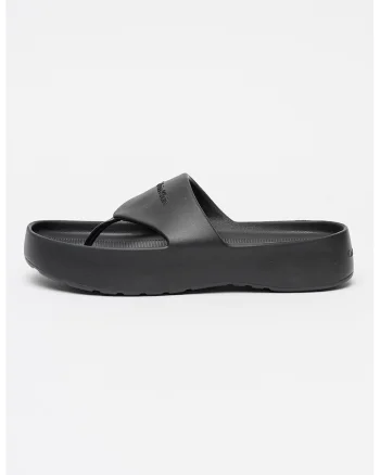 Papuci flip-flop uni cu logo, Negru