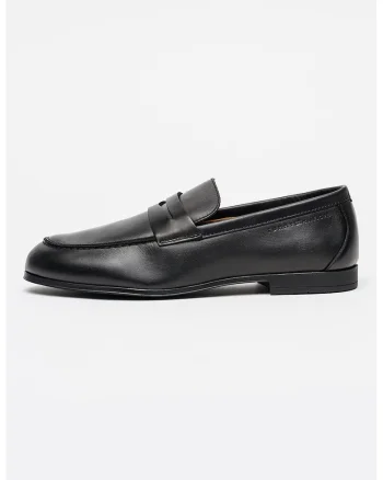 Pantofi loafer cu talpa plata si flexibila, Negru