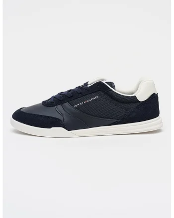 Pantofi sport low-cut cu segmente de piele intoarsa, Albastru inchis/Bleumarin