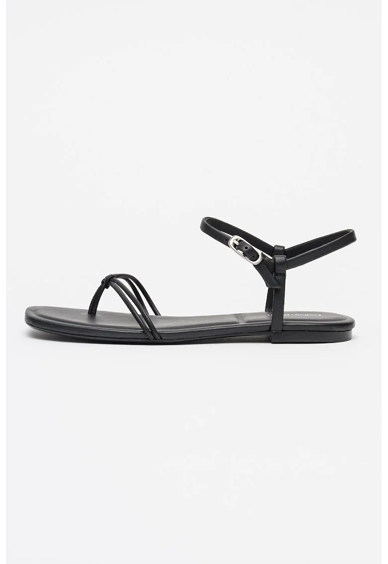 Sandale uni cu catarame, Negru