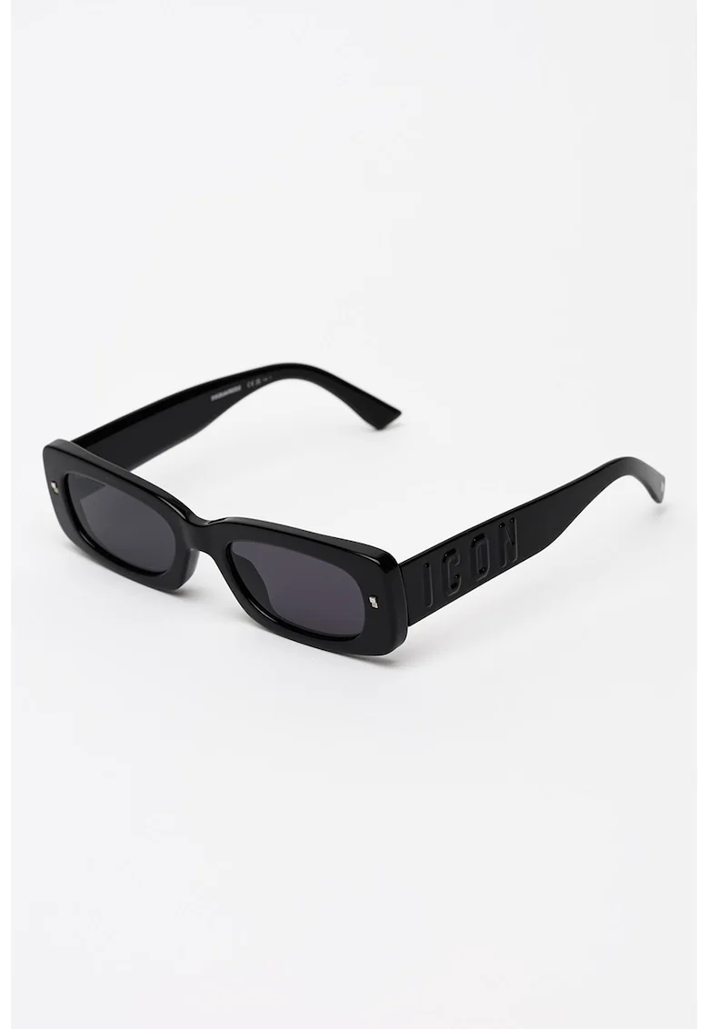 Ochelari de soare unisex dreptunghiulari, Negru