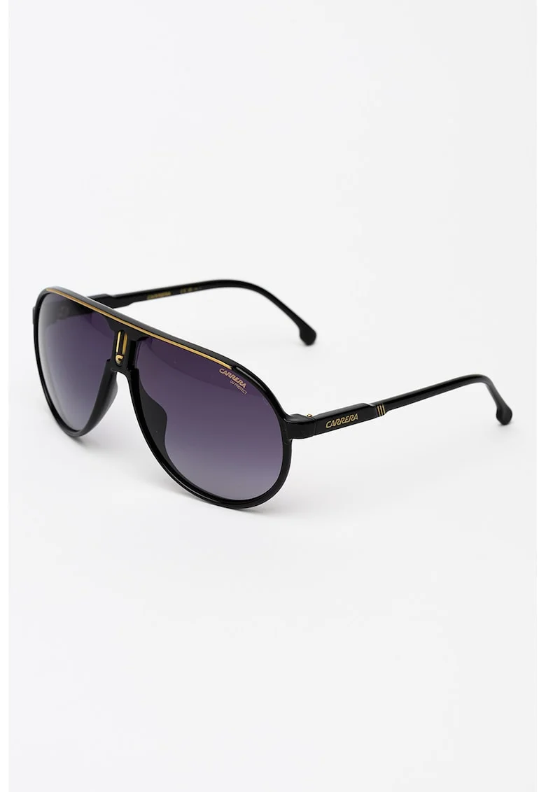 Ochelari de soare unisex ovali, Auriu/Negru
