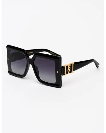 Ochelari de soare patrati cu lentile in degrade, Negru