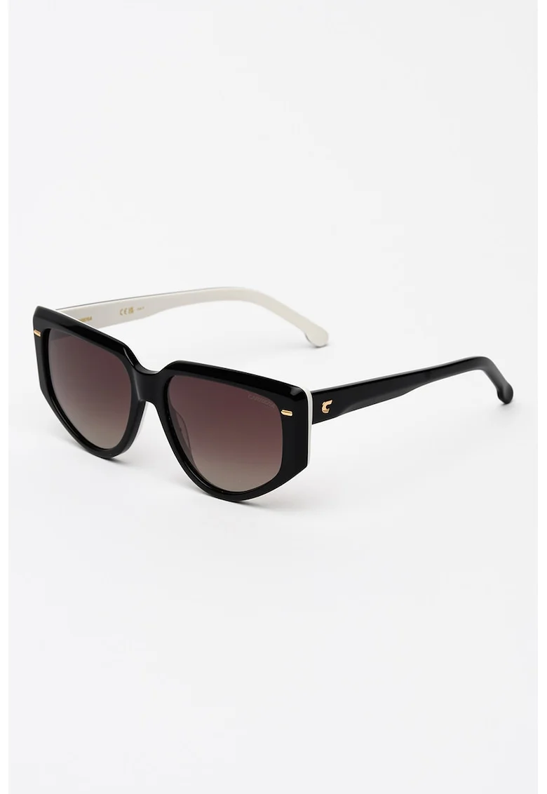 Ochelari de soare cat-eye, Alb/Negru