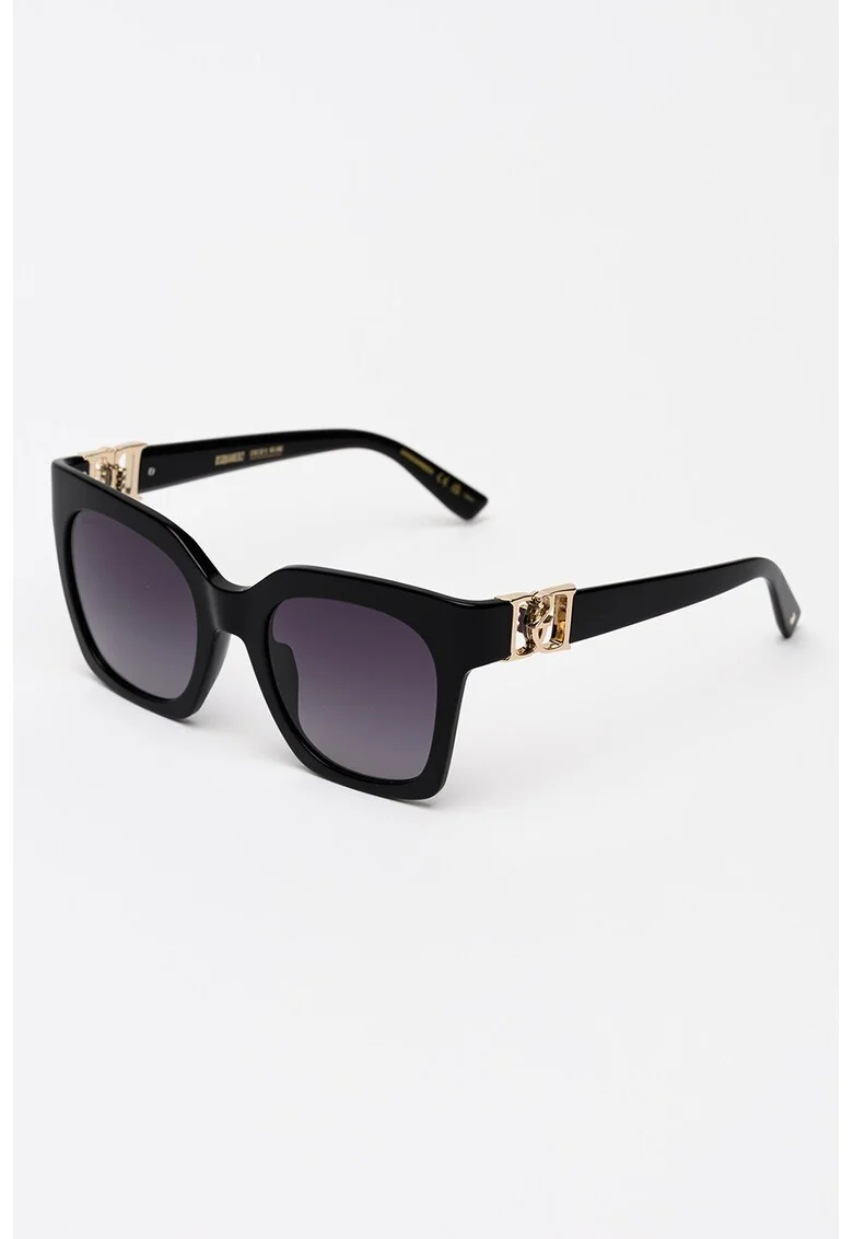 Ochelari de soare cat-eye cu lentile in degrade, Negru