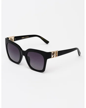 Ochelari de soare cat-eye cu lentile in degrade, Negru