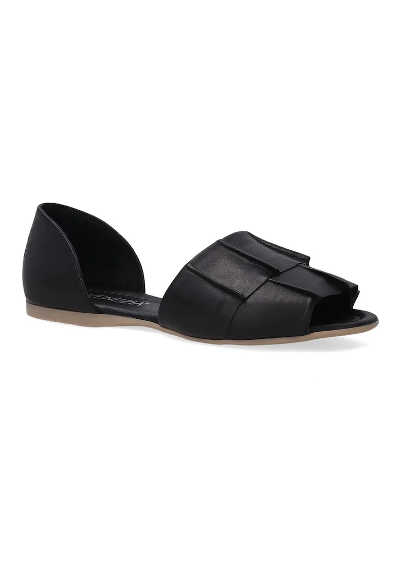 Sandale d'Orsay din piele