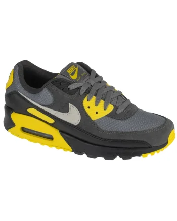 Pantofi sport barbati, DM0029,  Piele naturala, 42 EU, Alb/Gri/Galben, Gri