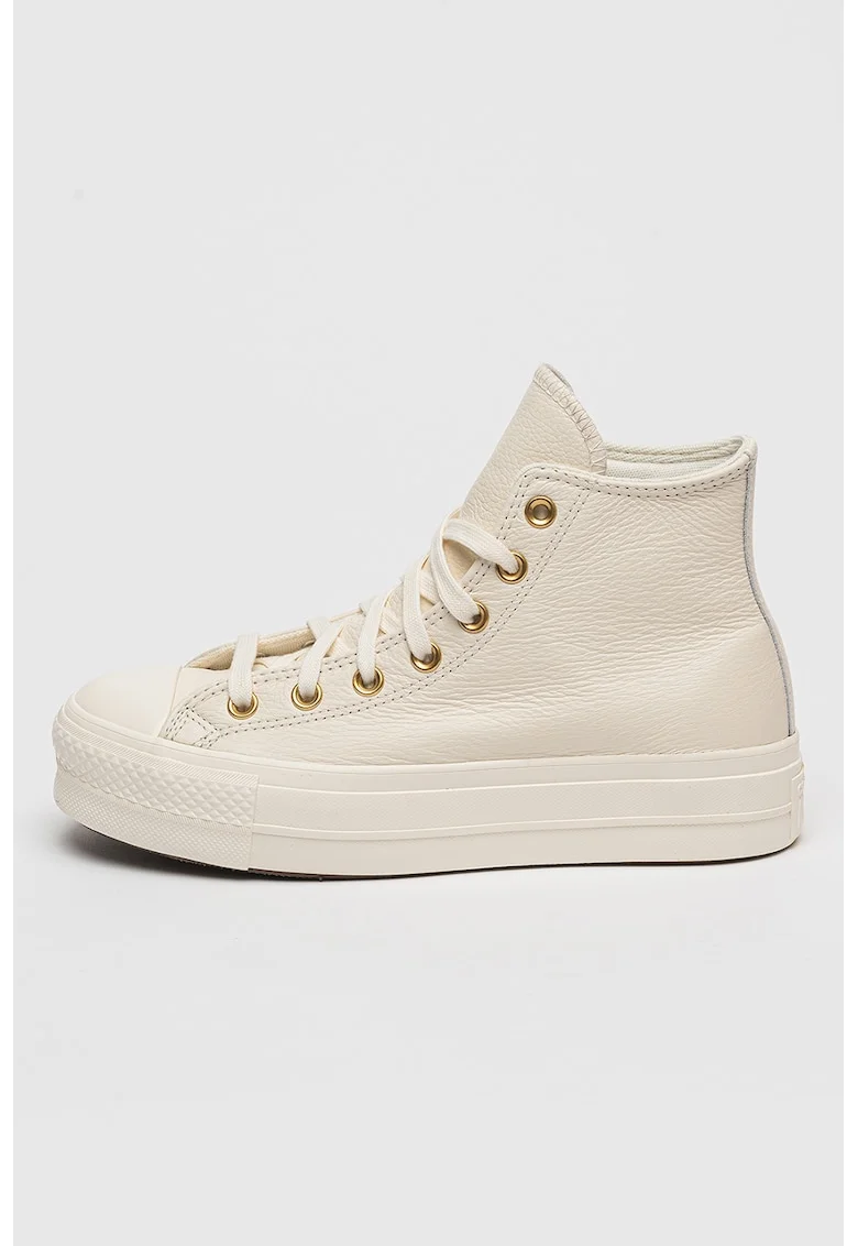 Pantofi sport cu platforma Chuck Taylor All Star Lift, Auriu/Alb murdar