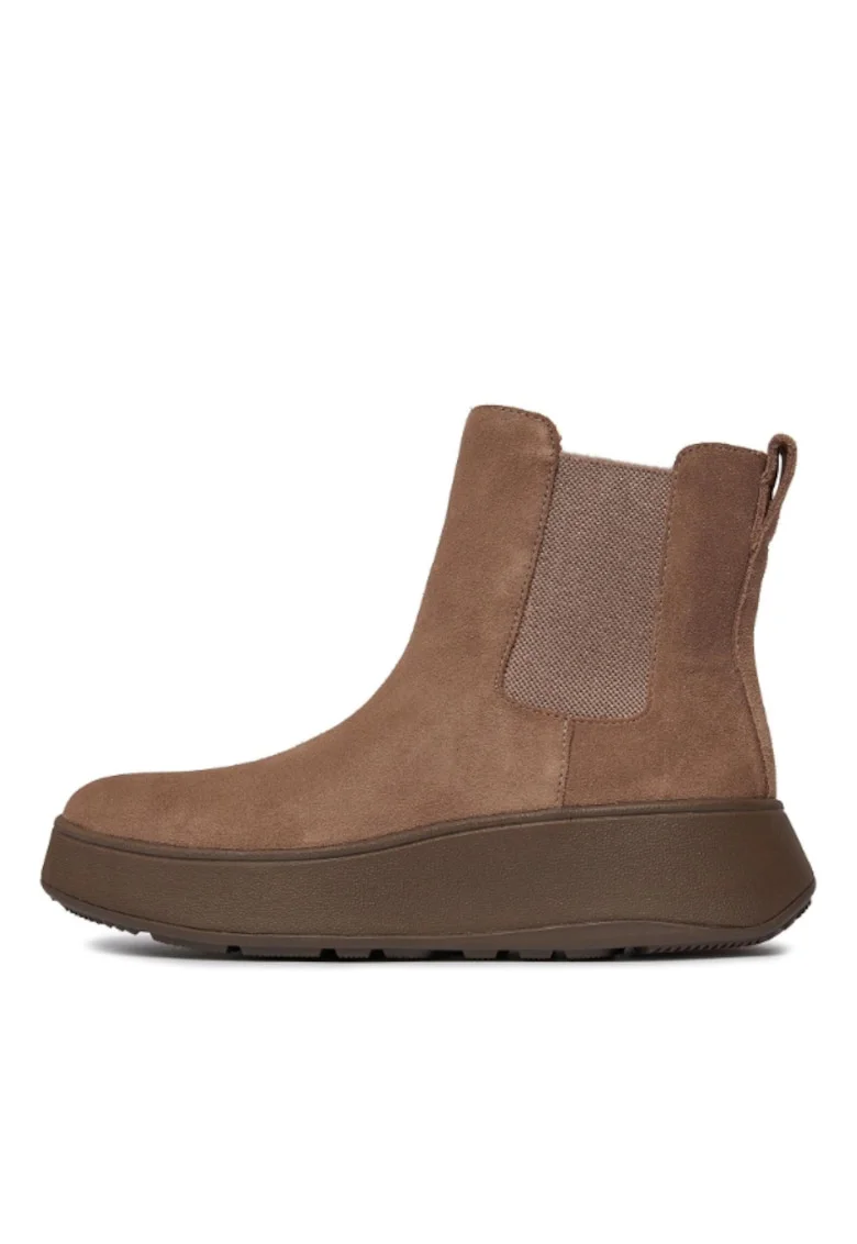 Ghete Chelsea dama,  303246051, Gri, Piele naturala/Piele intoarsa, Gri