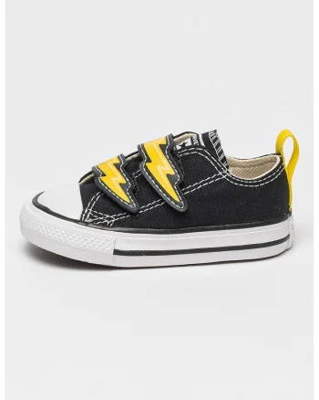 Tenisi cu velcro Chuck Taylor All Star, Negru/Galben