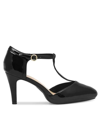 Pantofi dama,  Sintetic, Negru, Negru
