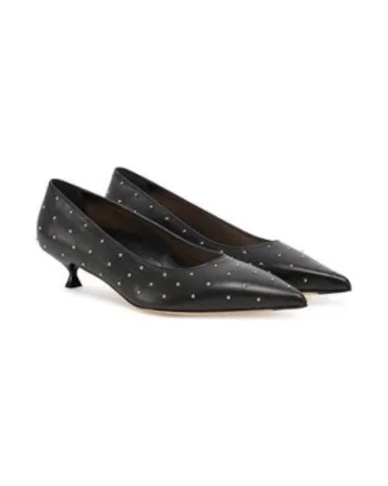 Pantofi dama  Lenor Studs, piele naturala, negru,