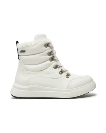 Botine dama, Jana, 91962, Piele ecologica, Alb