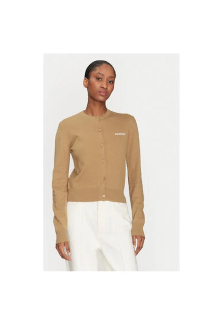 Cardigan dama,  305138651, Bumbac/Lana, Bej, Bej