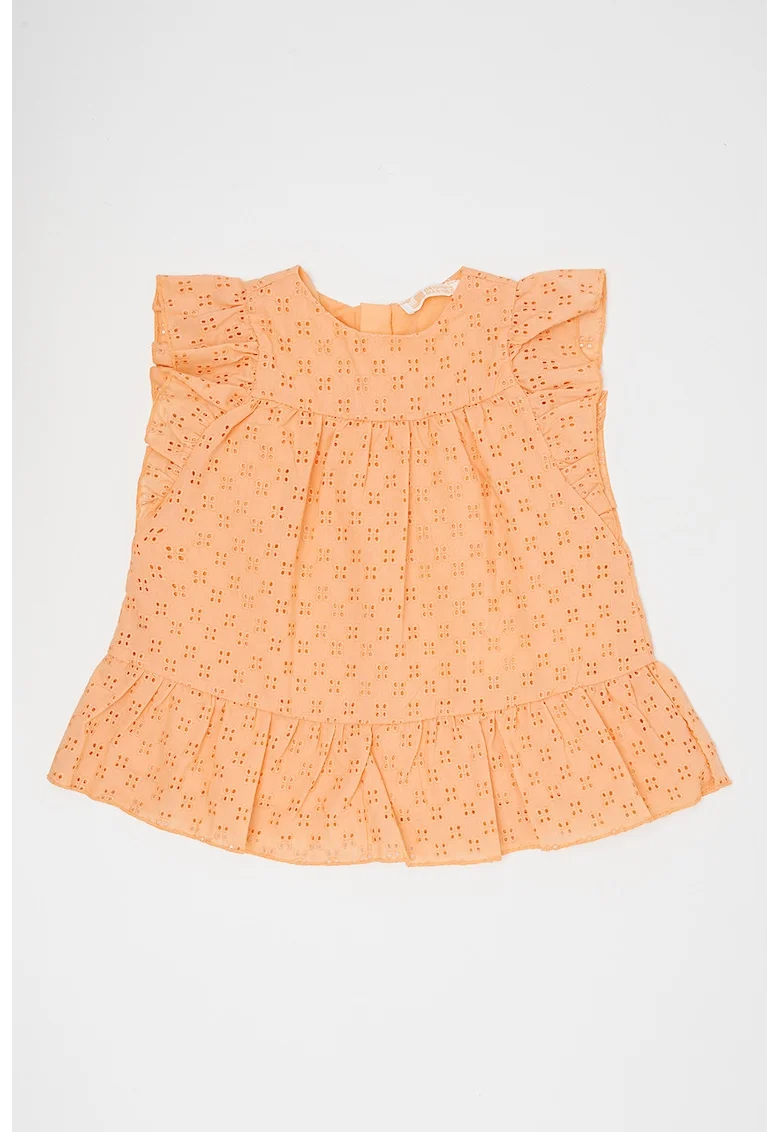 Rochie cu perforatii, Portocaliu deschis