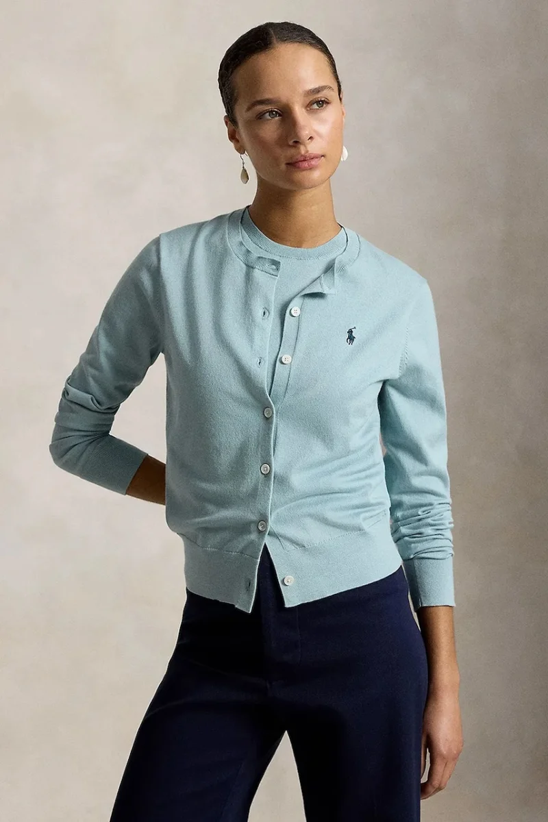 Polo Ralph Lauren cardigan pentru femei, cu bumbac