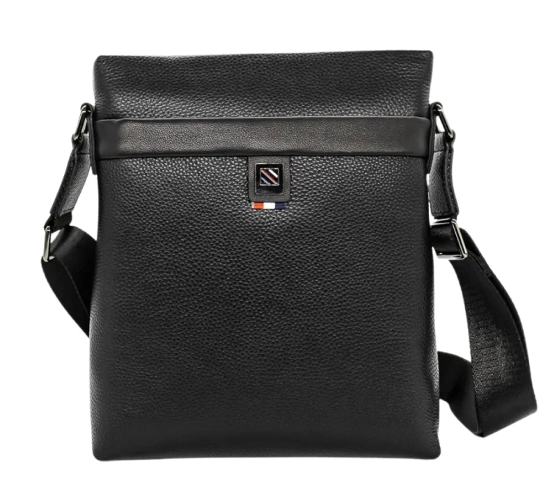 Borseta casual, barbati, ADA SHOES C1000, negru, piele naturala