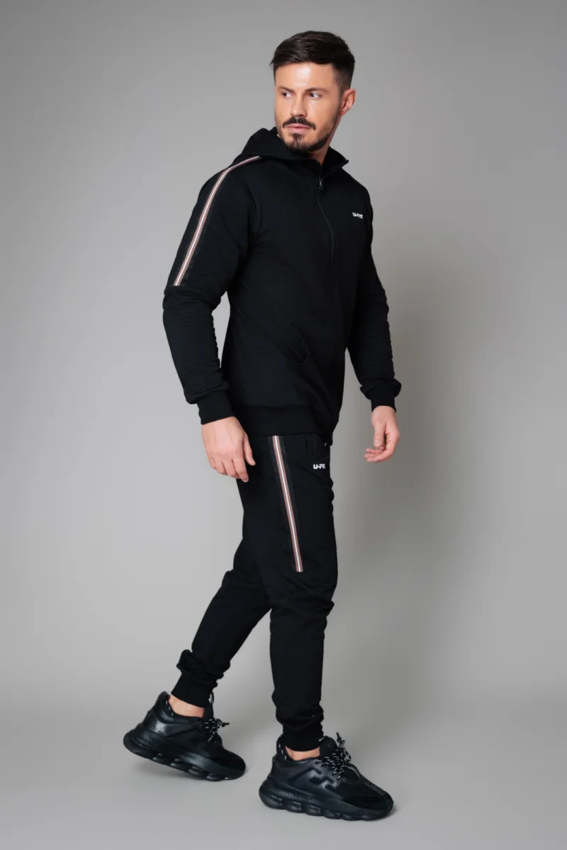 Trening Bumbac Moon cu gluga Full Black