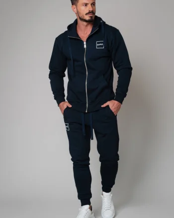 Set Rock hanorac cu fermoar si pantalon conic New Navy