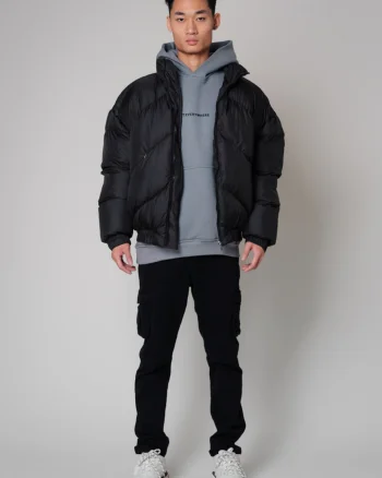 Geaca cu fermoar Oversized Black