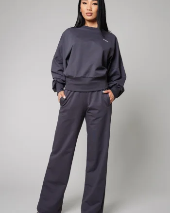 Set Volla bluza si pantalon lung Grey Anthracite