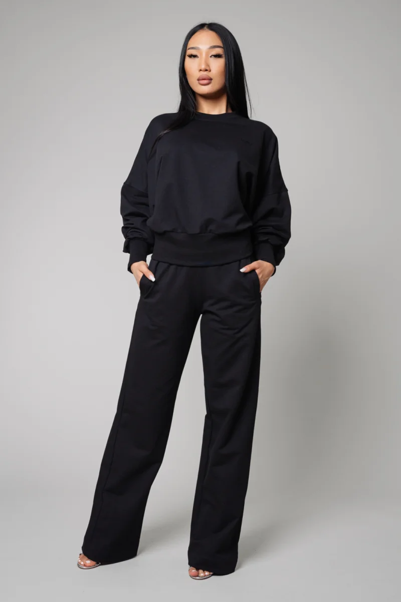 Set Volla bluza si pantalon lung Black