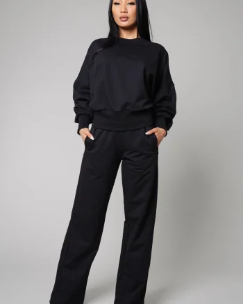Set Volla bluza si pantalon lung Black