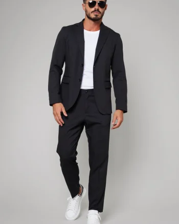 Costum sacou si pantalon lung Black