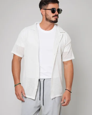 Camasa tricotata Oversized Light Grey